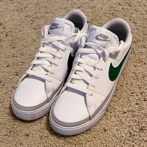 Nike Women’s White and Green Sneakers